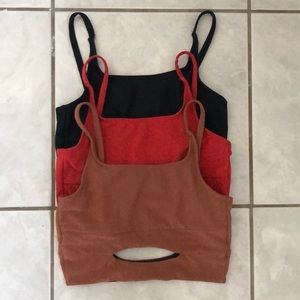 Five Dance Wear Flex Tank YXL, red, orange(rust), black